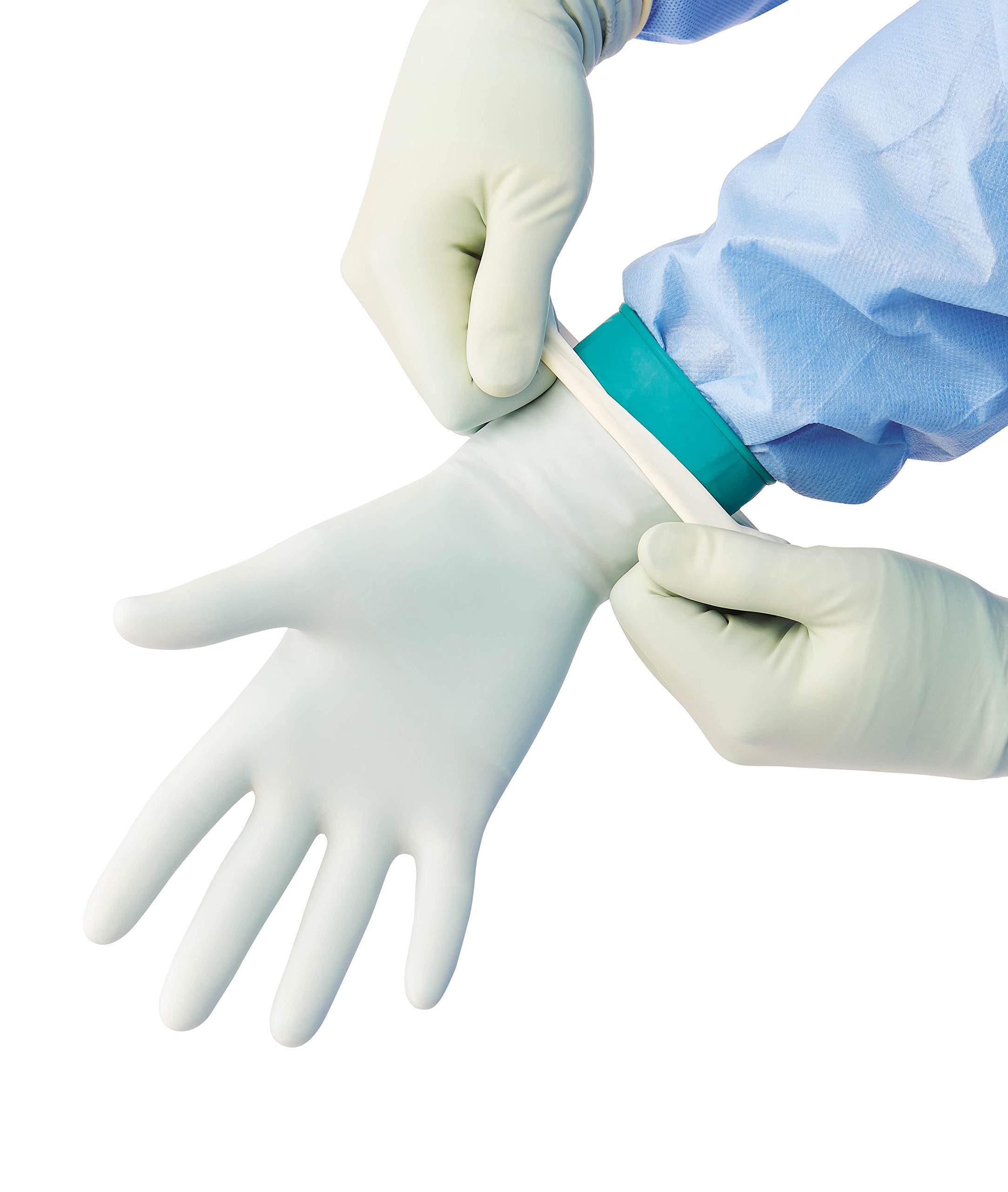 Medline SensiCare Surgical Gloves with Aloe Vera, Powder-Free, Sterile, Size 7, White (Pack of 100)