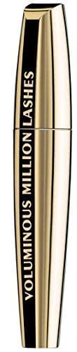 L’Oreal Paris Makeup Voluminous Million Lashes Mascara, Volumizing, Defining, Smudge-Proof, Clump-Free Lengthening, Collagen Infused Eye Makeup, Amplifying Mascara Brush, Blackest Black, O.3 Fl Oz