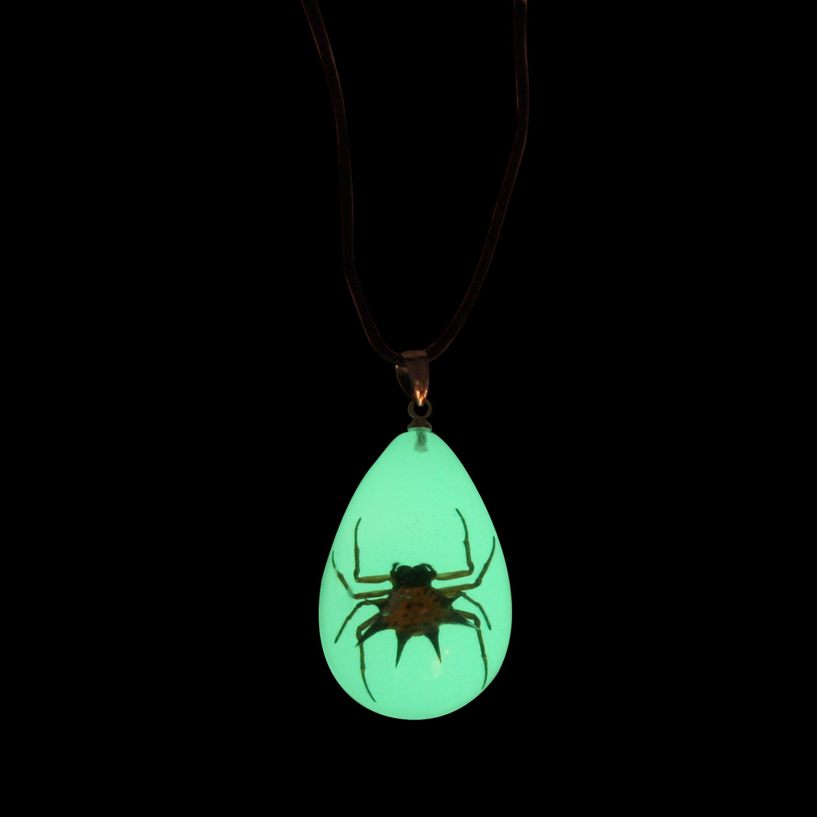 REALBUG Spiny Spider Glow in The Dark Necklace, Small