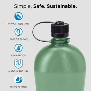 Nalgene Oasis Water Bottle, Foilage, 32 oz, Foliage (NAL-1777-9905)Plastic