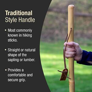 Brazos Rustic Wood Walking Stick, Bamboo, Traditional Style Handle, for Men & Women, Made in the USA, Tan, 55"