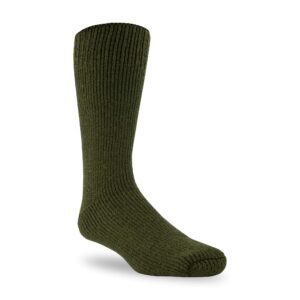 j.b. field's 85% wool arctic trail -40 below winter, thermal sock for men, women, for hiking, trekking & outdoor 2 pack, made in canada (x-large (13-16 shoe), green)