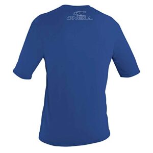 O'Neill Men's Basic Skins Rash Tee, Royal - Adult L