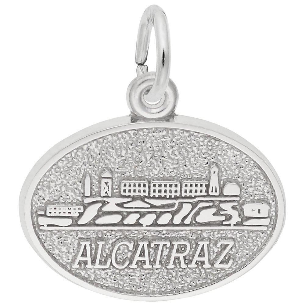 Alcatraz Charm In Sterling Silver, Charms for Bracelets and Necklaces