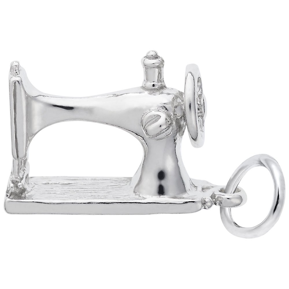 Sewing Machine Charm In Sterling Silver, Charms for Bracelets and Necklaces