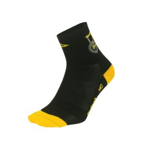 defeet men's aerator banana bike sock, black, large