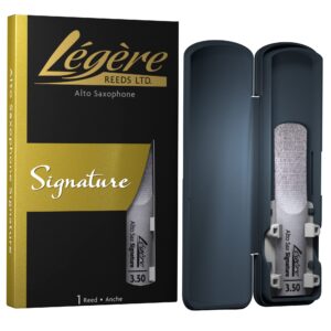 légère reeds - alto saxophone reed, signature, strength 3.50 (asg3.50) - premium synthetic woodwind reed