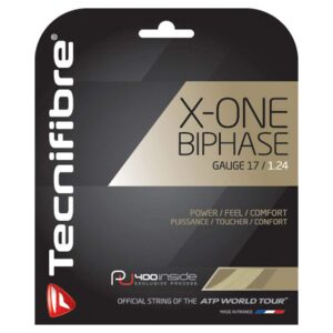 tecnifibre x-one biphase (17-1.24mm) string set (natural)