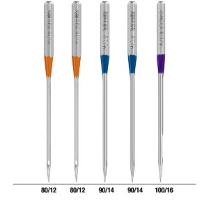 SINGER 04803 Regular Point Overlock Needles, 5-Count, Sizes 80/12, 90/14, 100/16