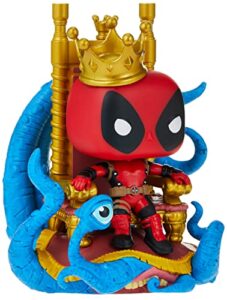 pop! deluxe marvel heroes king deadpool on throne vinyl figure