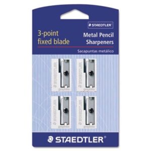 staedtler 428748 staedtler manual pencil sharpeners silver 4/pack (51010bk402na)