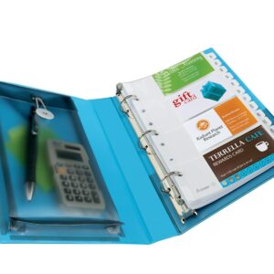 Avery Mini Protect and Store View 3 Ring Binder, 1 Inch Round Rings, 1 Light Blue Binder (23014)