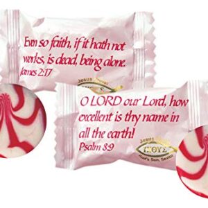 Scripture Candy, Strawberry & Cream Hard Candy 5.5 Ounce Bag, 25 Pieces