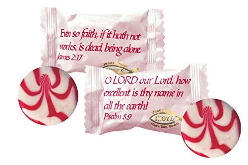 Scripture Candy, Strawberry & Cream Hard Candy 5.5 Ounce Bag, 25 Pieces