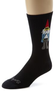 sockguy men's gnomies socks, black, small/medium