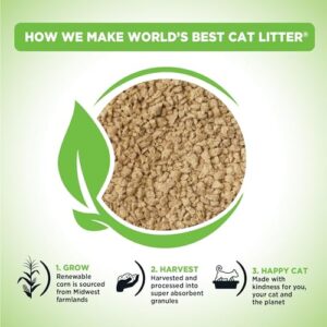 WORLD'S BEST CAT LITTER Comfort Care Unscented, 8-Pounds - Natural Ingredients, Quick Clumping, Flushable, 99% Dust Free & Made in USA - Long-Lasting Odor Control & Easy Scooping