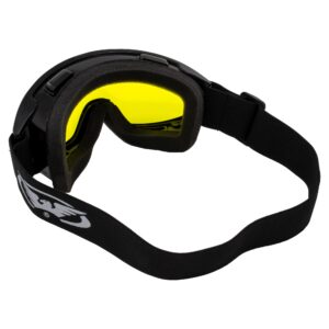 Global Vision 3 Pair Windshield Padded Goggle Clear Smoke & Yellow Lens Fits Over Most Glasses Antifog Coating Great for Paintball Airsoft ATV Motorcycle Meets ANSI Z87.1 Standards for Safety Eyewear