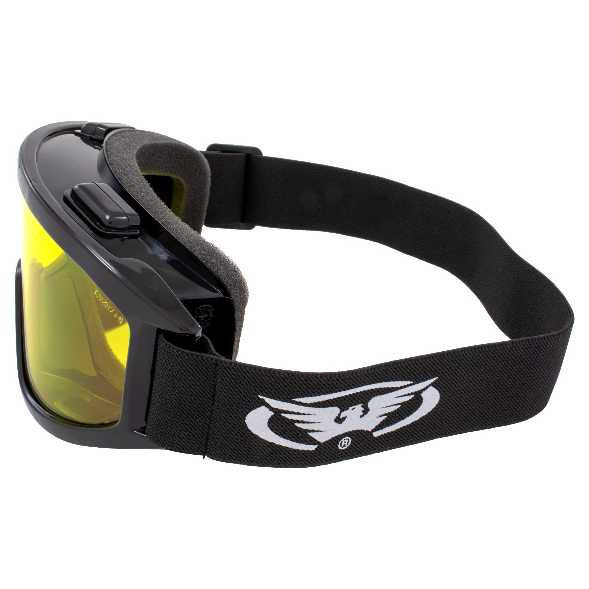 Global Vision 3 Pair Windshield Padded Goggle Clear Smoke & Yellow Lens Fits Over Most Glasses Antifog Coating Great for Paintball Airsoft ATV Motorcycle Meets ANSI Z87.1 Standards for Safety Eyewear