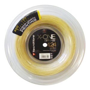 tecnifibre x-one bi-phase 17g natural tennis string reel