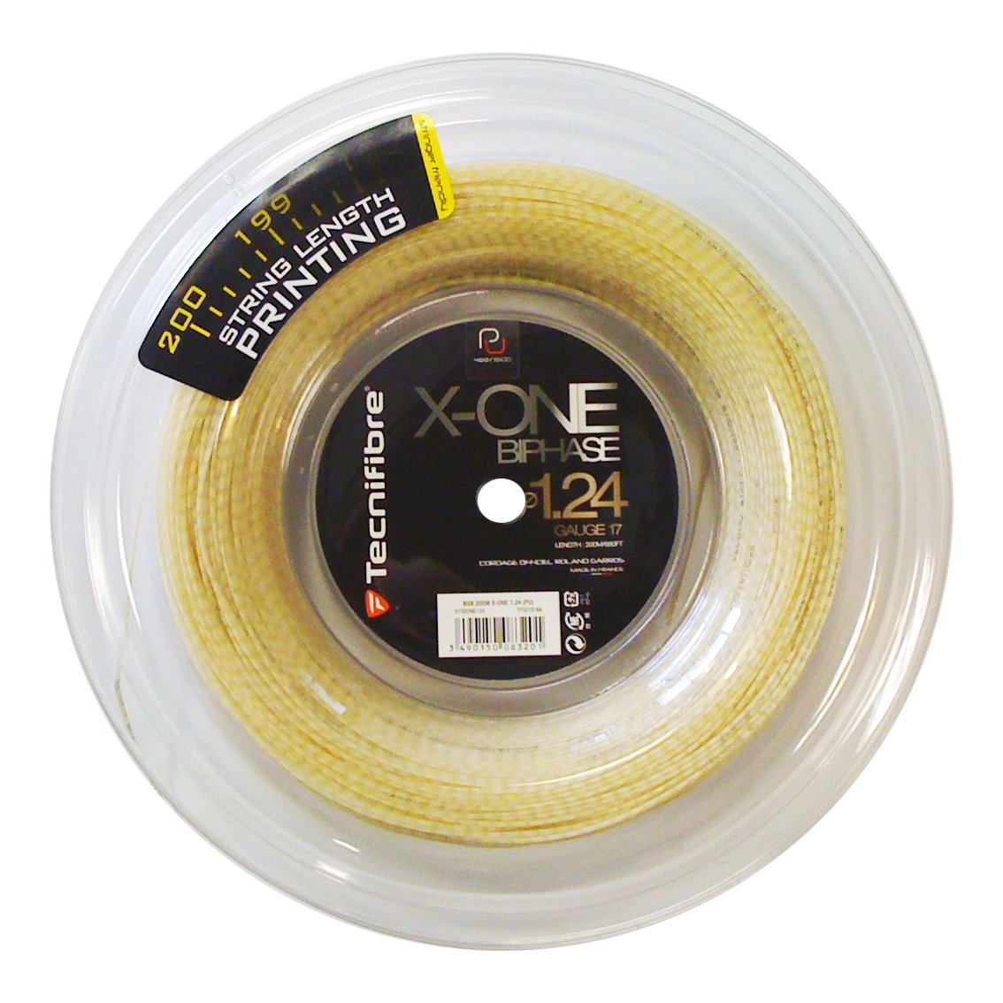 TECNIFIBRE X-One Bi-phase 17G Natural Tennis String Reel