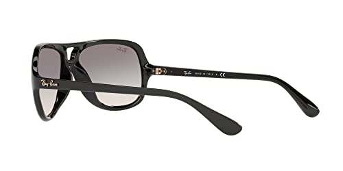 Ray-Ban RB4162 Aviator Sunglasses, Black/Grey Gradient, 59 mm