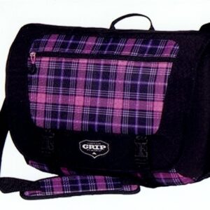 Grip by High Sierra Payback Messenger Bag - Pink Plaid/Black