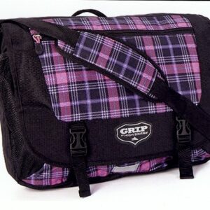 Grip by High Sierra Payback Messenger Bag - Pink Plaid/Black