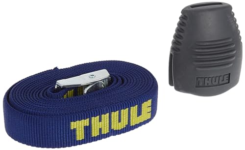 Thule Load Straps - Secure steel cam-action buckle with protective bumper - Heavy-duty UV resistant nylon webbing - sold in pairs - Kayak, canoe, surfboard tie down