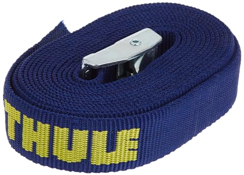 Thule Load Straps - Secure steel cam-action buckle with protective bumper - Heavy-duty UV resistant nylon webbing - sold in pairs - Kayak, canoe, surfboard tie down