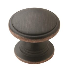 amerock | cabinet knob | oil rubbed bronze | 1-1/4 inch (32 mm) diameter | ravino | 1 pack | drawer knob | cabinet hardware