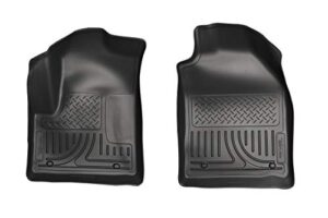 husky liners weatherbeater floor mats | fits 2010 - 2013 ford transit connect w/carpet flooring | front row, 2-pc black - 18751