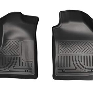 Husky Liners Weatherbeater Floor Mats | Fits 2010 - 2013 Ford Transit Connect w/Carpet Flooring | Front Row, 2-pc Black - 18751