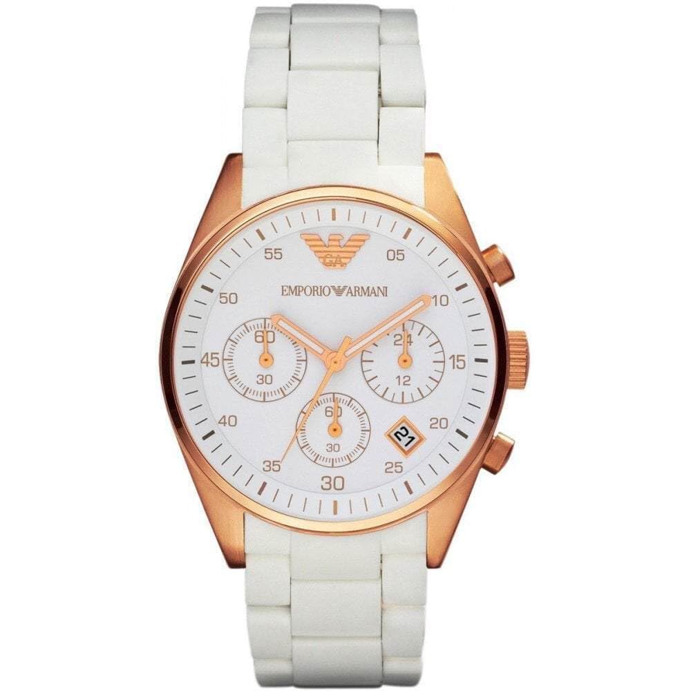 Emporio Armani Women's AR5920 Sportivo White Dial Watch