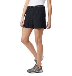 columbia women's sandy river cargo short shorts, black, mx6