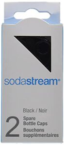 sodastream bottle caps, black, 2-pack