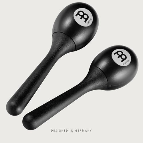 Meinl Percussion PEMBK Plastic Egg Maracas, Black