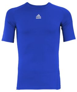 adidas techfit fitted short sleeve top - men's multi-sport l collegiate royal