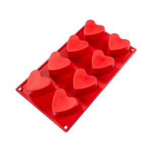 Fat Daddio's SMF-040 Silicone Bakeware 8-Cavity Heart (3 oz)