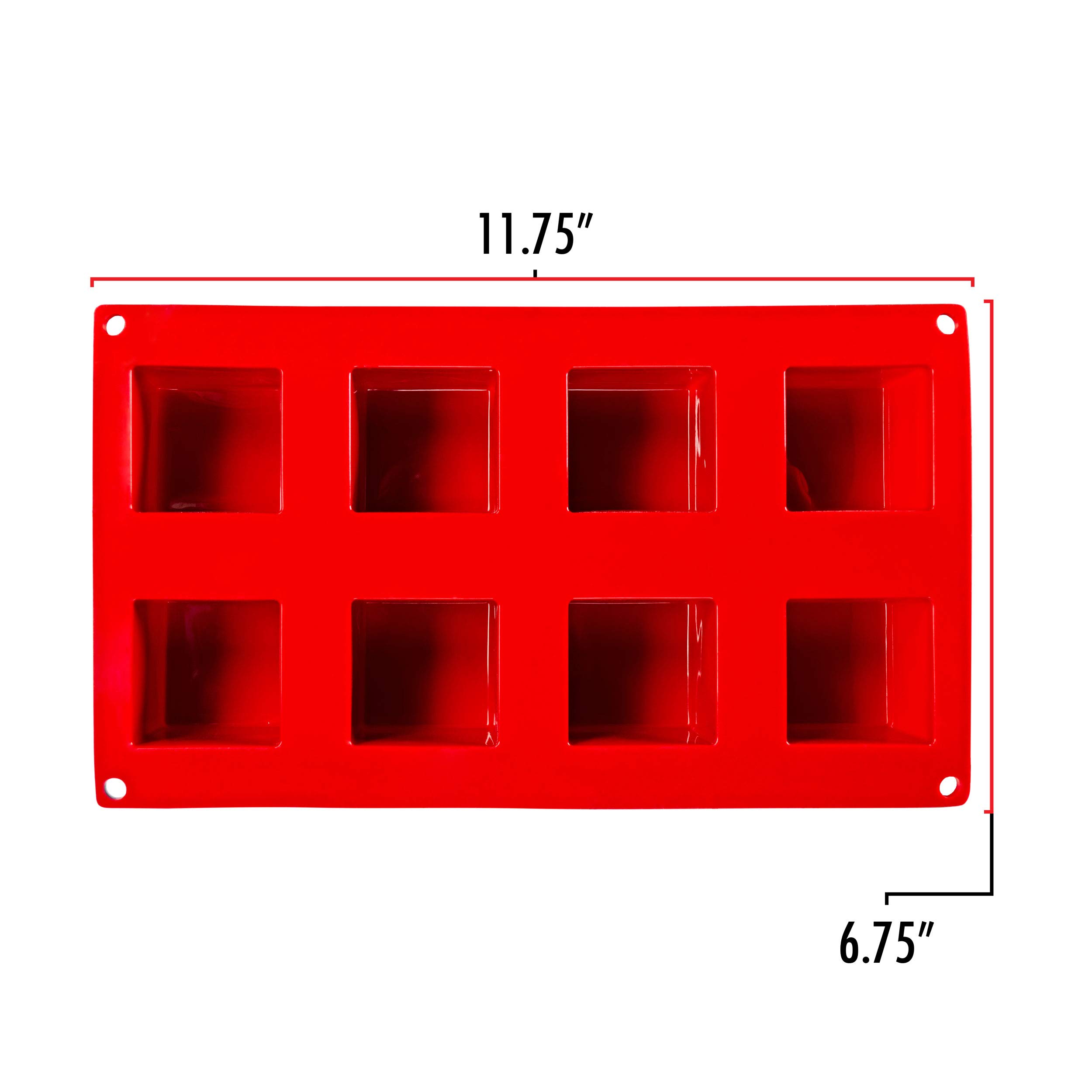 Fat Daddio's SMF-040 Silicone Bakeware 8-Cavity Heart (3 oz)