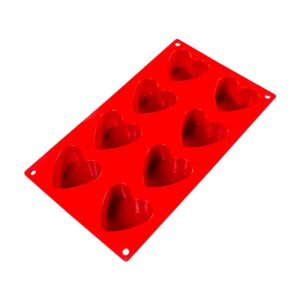 Fat Daddio's SMF-040 Silicone Bakeware 8-Cavity Heart (3 oz)