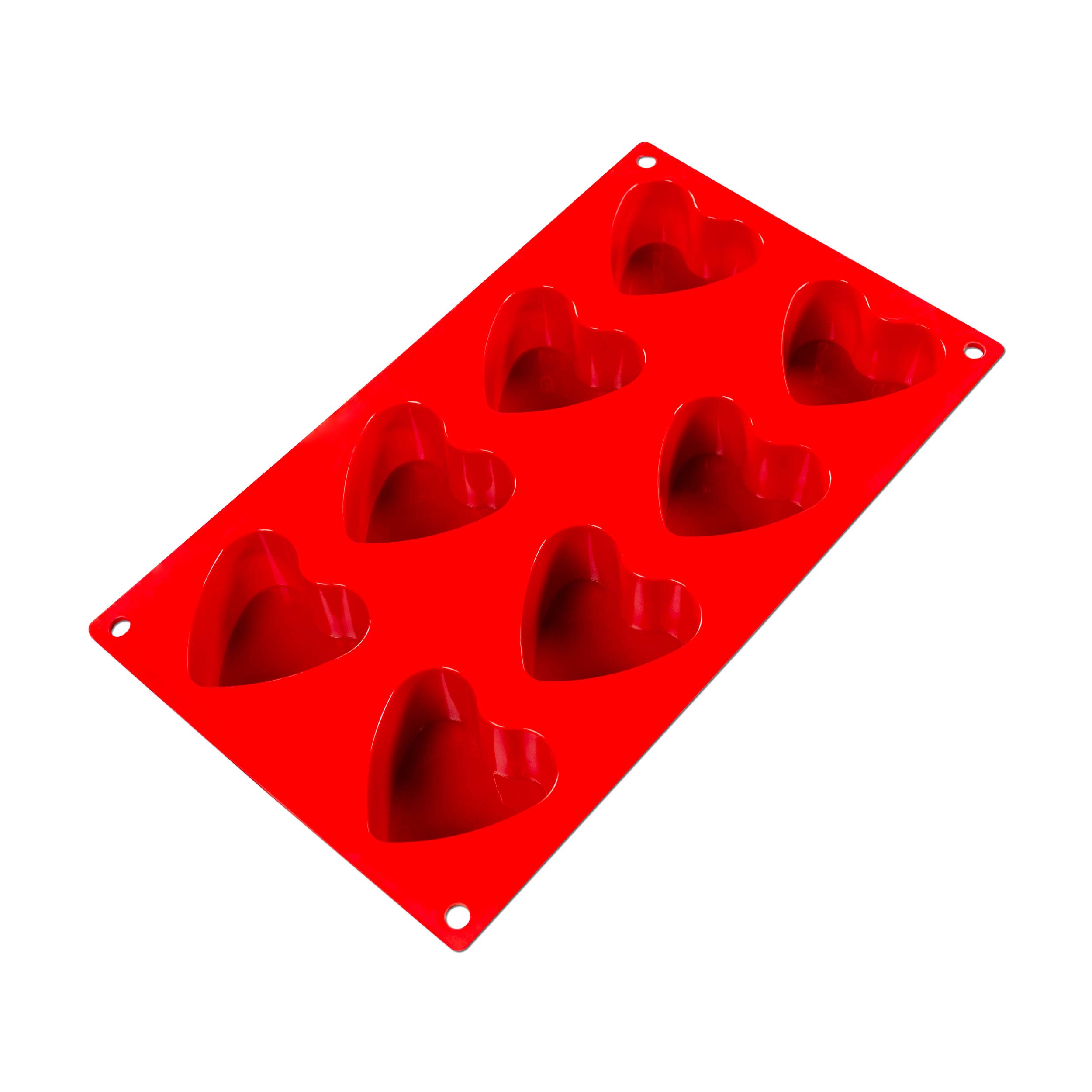 Fat Daddio's SMF-040 Silicone Bakeware 8-Cavity Heart (3 oz)