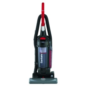 sanitaire sc5845d force quietclean upright vacuum with dust cup and sealed hepa filtration, black