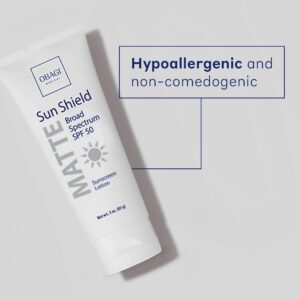 Obagi Sun Shield Matte Sunscreen – Broad Spectrum Non-Comedogenic SPF 50 Protection from the Sun – 3 oz