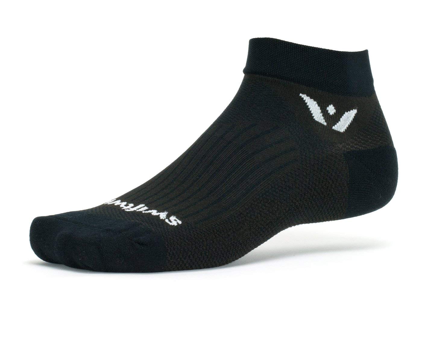 Swiftwick- PERFORMANCE ONE Golf & Running Socks (Black, Large)