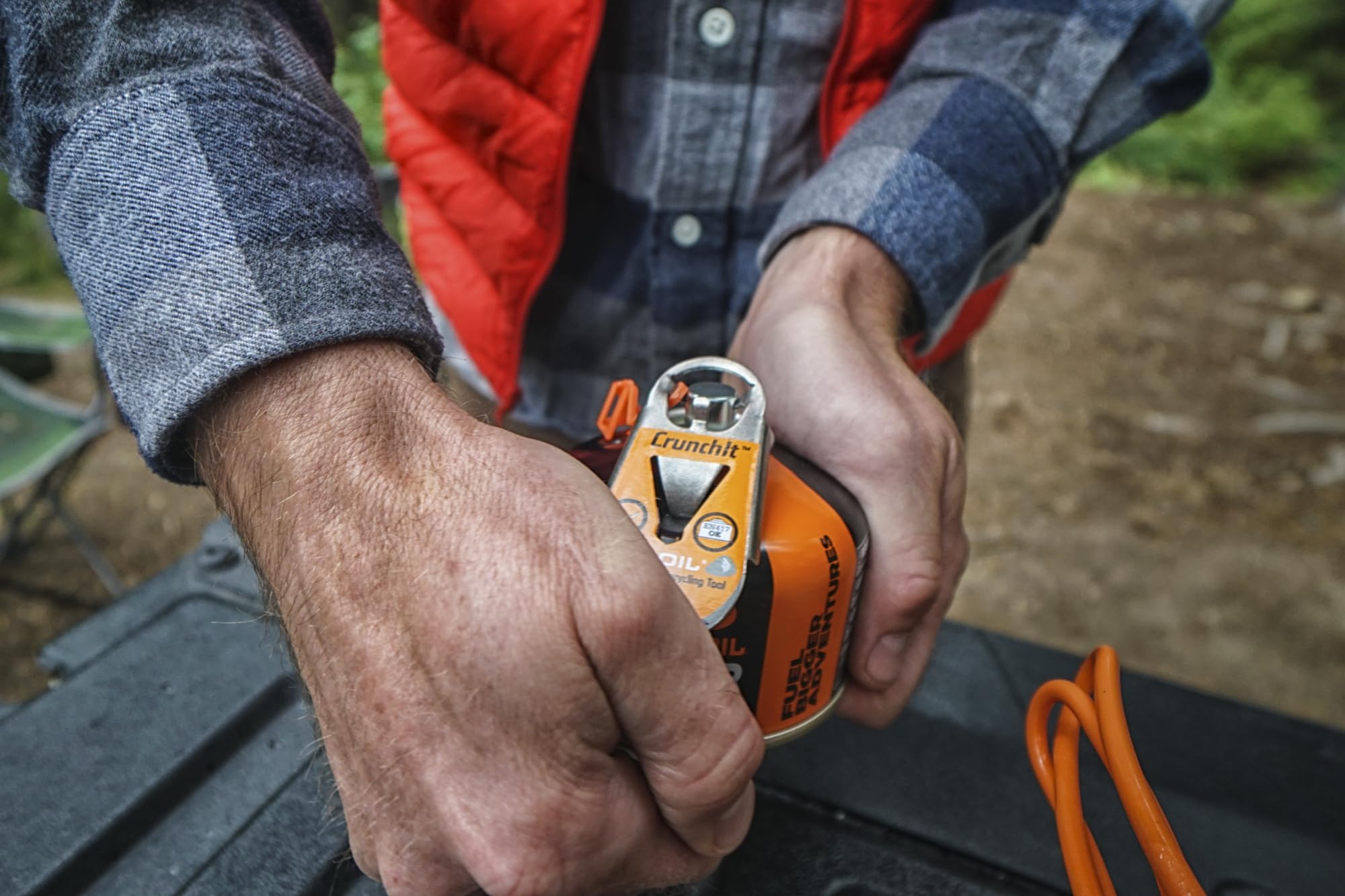 Jetboil Crunchit Fuel Canister Recycling Tool (Orange)