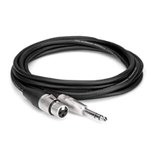 Hosa HXS-005 REAN XLR3F to 1/4" TRS Pro Balanced Interconnect Cable, 5 Feet