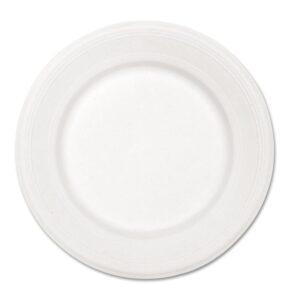 chinet 21217 paper dinnerware, plate, 10 1/2" dia, white (case of 500)