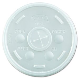 dart 10sl translucent straw slotted lid (case of 1000)