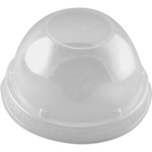 dart 16lcdh clear dome lid with hole (case of 1000), 16 oz