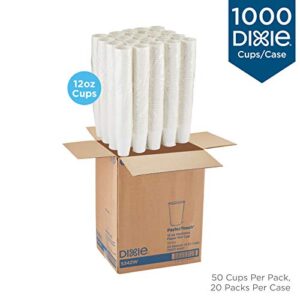 Dixie PerfecTouch 12 oz. Insulated Paper Hot Coffee Cup by GP PRO (GEORGIA-PACIFIC), White, 5342W, 1,000 Count (50 Cups Per Pack, 20 Sleeves Per Case)